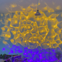 Projecteur LED dynamique à ondes d'eau 200W, lumière rotative à ondulations colorées, projecteur à ondulations d'eau IP65 étanche, DMX512, décoratif pour aménagement paysager