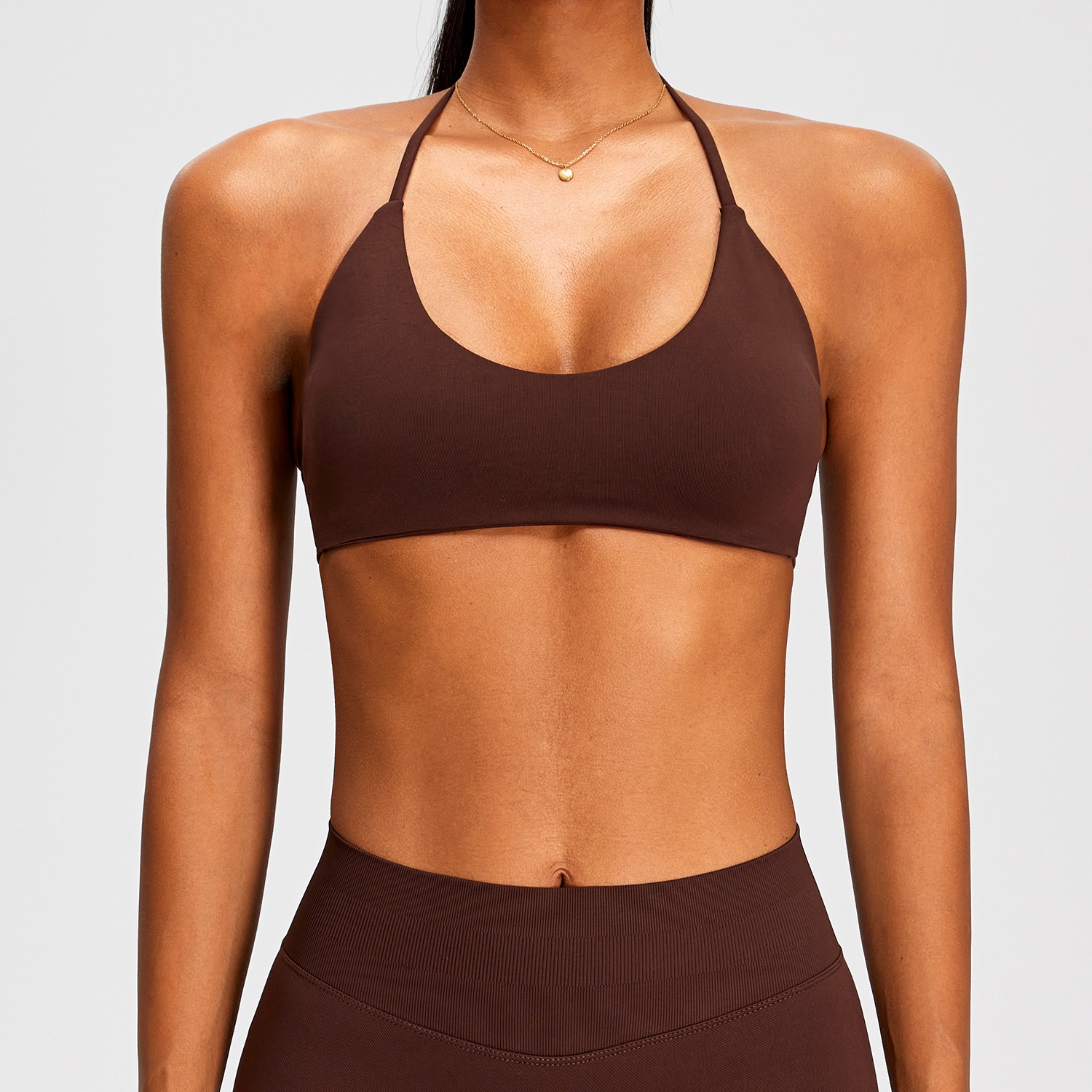 Sports Underwear Seamless Glossy Quick-drying Nylon Spandex Fitness Top Women's Sexy Yoga Bra Running