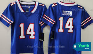 2025 Jugend Neue 3. Generation Buffalo 17 Allen 14 Diggs 0 Coleman 86 Kincaid Top-Qualität US Amerika Genähtes Football-Trikot - Product Image 4