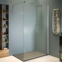 Écran de douche séparé en verre trempé sec-humide personnalisable sans cadre pour salle de bain