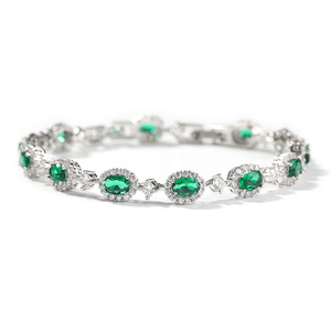 UWIN 5A CZ a grappolo forma ovale <span class=keywords><strong>Starlet</strong></span> Link braccialetto splendida signora sposa gioielli da sposa per le donne - Product Image 6