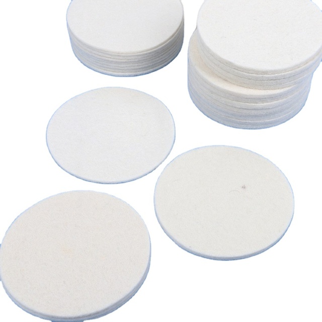 Wool Felt Pad Thickened, Wear-resistant, Sealed, for Industrial Use, Oil-absorbing Wool Felt, Fine White Polished
