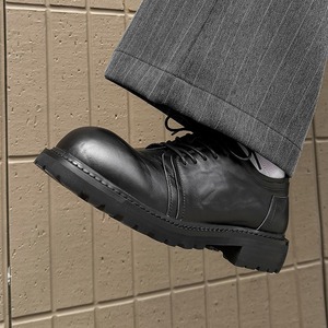 Zapatos de hombre de cuero genuino de primera capa lavado al agua, estilo casual, con suela gruesa y efecto de aumento de altura, ideales para el día a día. - Product Image 4