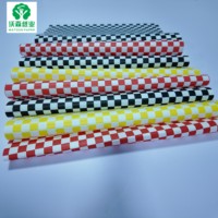 Papier d'emballage en pâte couchée, résistant à la graisse et à l'eau, imprimé pour l'emballage de hamburgers et de sandwichs, revêtement PE simple face, logo personnalisé