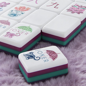 Mahjong Personnalisé Américain de Luxe Moderne, Ensemble de Voyage Violet, 160 Pions Gravés, 4 Couches, Portable, pour Divertissement et Fêtes, en Acrylique - Product Image 4