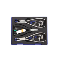 Kits d'outils d'équipement de laboratoire optique professionnel ensemble de pinces en acier inoxydable cadre sans monture lunettes outils de réparation de lunettes