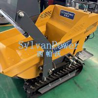 Sylvanpower 2026 Mini-dumper à moteur diesel/essence de 500 kg, chariot à benne basculante, brouette à roues, mini-dumper à vendre