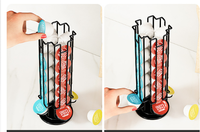 360 °   Support rotatif en métal pour 24 dosettes de café Dolce Gusto, rangement de vaisselle, support de nettoyage pour la maison et le bureau