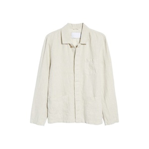 เสื้อเชิ้ตผ้าลินินผสมฝ้ายแขนยาวติดกระดุมสำหรับผู้ชายสั่งทำขายส่ง - Product Image 5