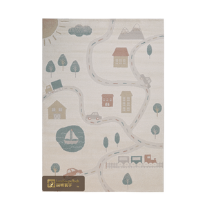 Tapis d'apprentissage interactif LandScopeTech, hypoallergénique, lavable, avec support en jute, en peluche, motif dessin animé, tissé à la machine, à poils de 9 mm, pour la maison - Product Image 5