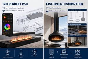 Decoración para el Hogar, Chimenea Eléctrica LED 3D de 1000 mm con Llama, Control Remoto, Vaporizador Eléctrico de Diseño - Product Image 5