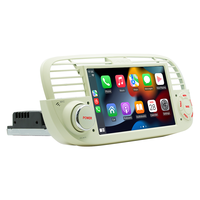 Autoradio Android BQCC 15 7'' avec écran IPS, Carplay, GPS, WIFI, FM, AM, RDS, ASP 36, EQ, Mirror Link pour Fiat 500 2007-2015