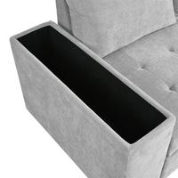 Sofá Cama Convertible en Cama con Espacio de Almacenamiento, Sofá Esquinero en Forma de L