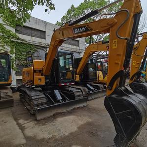 Excavatrice sur chenilles SANY SY75C d'occasion, 7,5 tonnes, modèle 2022, avec moteur, boîte de vitesses, pompe - Matériel pour rapport fourni à la vente - Product Image 2