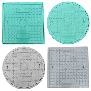 Tapas de alcantarilla cuadradas y redondas de resina compuesta, adecuadas para paisajismo de parques, con un diseño industrial moderno. - Product Image 6