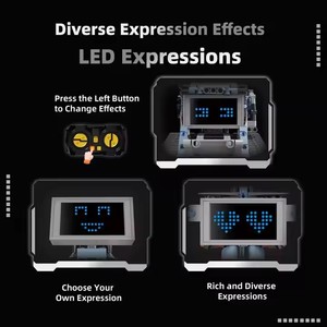 Tự làm lập trình hơi nước khối xây dựng 5 in1 Màn hình LED biểu hiện thay đổi đèn giữa các vì sao Robot lập trình khối đồ chơi - Product Image 4