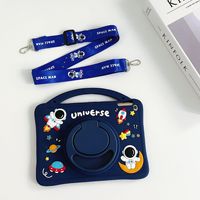 Étui de protection pour tablette avec béquille, motif astronaute de dessin animé, en silicone de qualité supérieure, toucher peau, pour iPad Pro 11 Mini 7