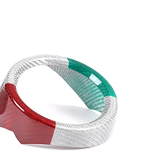 <span class=keywords><strong>Alfa</strong></span> <span class=keywords><strong>Romeo</strong></span> <span class=keywords><strong>Stelvio</strong></span> - Juego de 2 Piezas de Molduras Interiores de Consola Central de Lujo en Fibra de Carbono Tricolor para el Tablero - Product Image 4