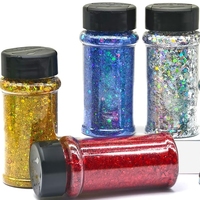 Paillettes holographiques éclatantes et colorées de 2 oz en vrac pour gobelets à boules de neige et slime corporel