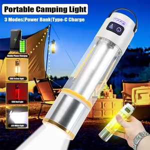 Multifunzionale all'aperto impermeabile lanterna portatile da campeggio luce ricaricabile torcia ad alta potenza con magnete e gancio - Product Image 2