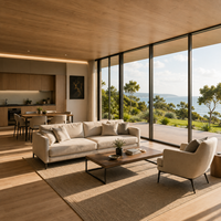Villa préfabriquée moderne en acier léger, maison modulaire de luxe pour projets hôteliers et résidentiels