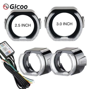 Penjualan terlaris proyektor mobil RGB kristal 2.5 3.0 inci kafan dengan sinyal belok DRL bentuk bulat LED otomatis mata malaikat cincin <span class=keywords><strong>Halo</strong></span> - Product Image 4