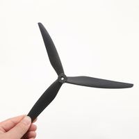 Hélice de 10 pouces 1050 à trois pales en fibre de verre et nylon pour drones et machines de traversée, en matériau PC