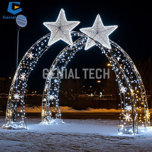 Sculpture lumineuse de château multicolore romantique RGB IP65 SGLS07, lanterne de parc zoo pour les fêtes et les événements - Product Image 6