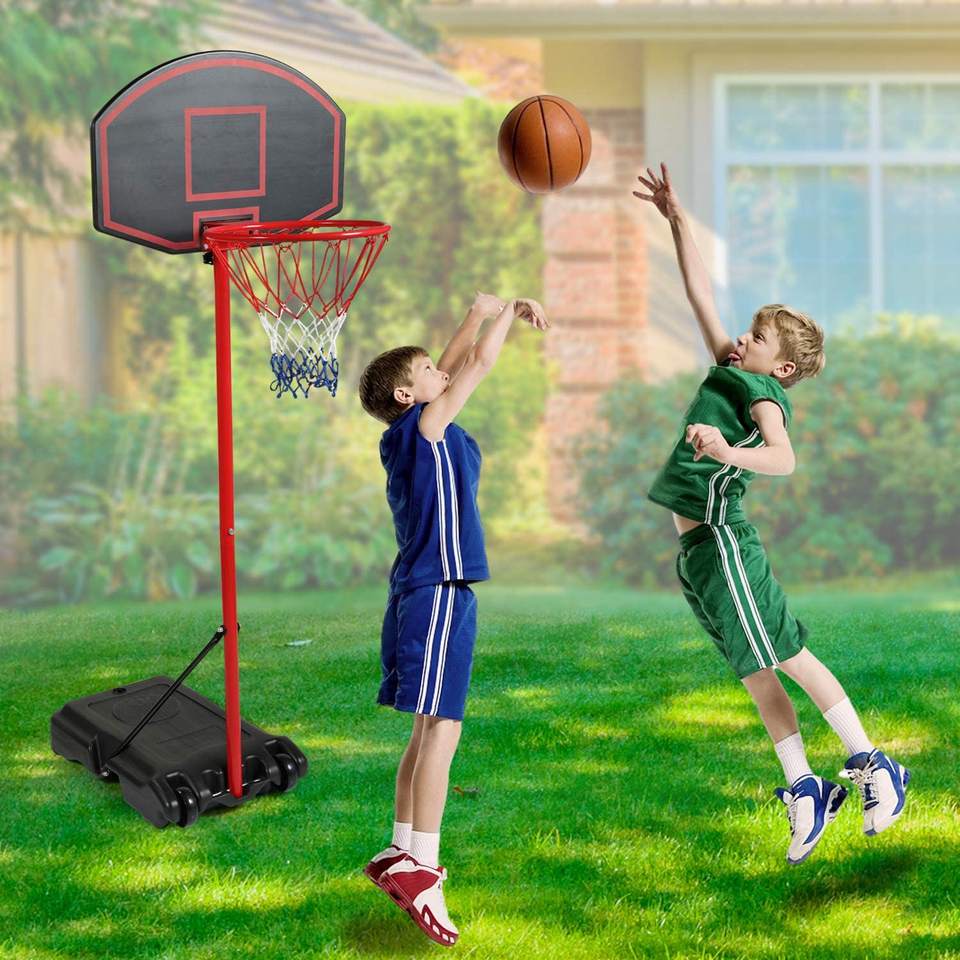 Height Adjustable Steel Basketball Hoop Portable Basketball Goal with ...