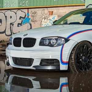 Bmw Front Lip And Bumper Corner Decal Piano Black Carbon Fiber Texture For E82 E88 2008 2013 M Tech - Product Image 4