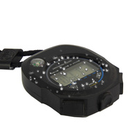 Stopwatch Digital Saku EMAF Single Line 2 Memory Gym Athletic dengan Kompas, Penunjuk Hari dan Minggu, Dilengkapi Tali Gantungan