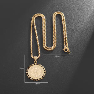 Custom Religion Islamic Muslim <b>Arabic</b> Calligraphy Stainless Steel Pendants Fashion Jewelry <b>Necklaces</b> for Women 18k <b>Gold</b> Plated - Product Image 5