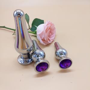 Bouchons anaux vaginaux en métal <span class=keywords><strong>3D</strong></span> S/M/L pour femmes - Jouets sexuels BDSM imperméables - Product Image 4