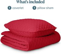 Ensemble de couvre-lit léger, alternative au couvre-lit matelassé - Couvre-lit matelassé toutes saisons ROUGE