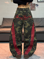 Pantalon Streetwear Sur Mesure, Jean Cargo en Denim Délavé Multi-Poches, Design Boutonné, Style Classique Délavé, Écologique