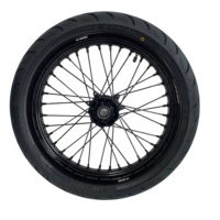 Kit de conversion roue et pneu Supermoto pour Surron Ultra Bee 17 pouces 110/70-17 140/60-17 Pneus de route Jantes en aluminium noir