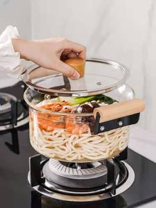 Chảo Nấu Nước Sốt Thủy Tinh Borosilicate Trong Suốt Chịu Nhiệt Cao Cấp - Product Image 3