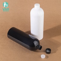 YAN Emballage Grande Épaule Ronde Ambre Clair 1000ml PET En Plastique Bouchon À Vis Bouteille À Presser En Gros Savon Liquide Shampooing Cheveux