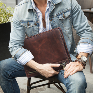 Túi đựng máy tính bảng da có khóa kéo, kiểu cặp tài liệu dành cho iPad Pro 12.9, thiết kế chuyên nghiệp, đựng được nhiều tài liệu, mã sản phẩm CF2035R - Product Image 6