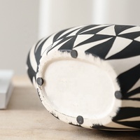Style nordique motif noir et blanc Vase en céramique âge moderne intérieur salon décoration de table décor à la maison et Vase à fleurs
