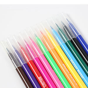 Marqueur pinceau à pointe souple personnalisé de 12 et 24 couleurs pour le dessin et la peinture artistique des enfants - Product Image 3