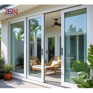 Minimalist Aluminum Sliding <b>Doors</b> with Fiberglass <b>Screen</b> for Interior Use in Modern Villa Thermal Insulated Mechanism - Product Image 1