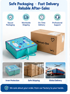 Caja de Regalo Personalizada para Recuerdos de Bebé, Cajas Rígidas con Impresión UV, Papel Kraft, Diseño Colorido, Cajones de Cartón, Notas de Dientes, Cumpleaños - Product Image 2