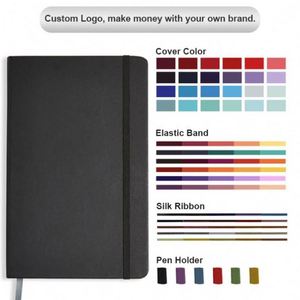 <b>Journal</b> Manufacturer A5 Hardcover PU Leather Mini Legal Pad Business Office with 100 Sheets and Logo - Product Image 2
