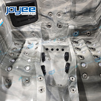 JOYEE OEM Vente Chaude Moderne Bain à remous rectangulaire en acrylique facile à installer, Spa de jardin pour hôtel et famille, Contrôle Balboa
