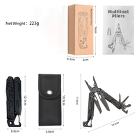 Pince multifonction pliable 25-en-1 pour camping en extérieur, outil de survie et couteau multi-usage