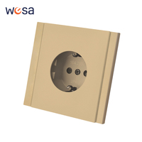Enchufe de Pared WESA 16A, 1 Tomacorriente, Estándar Europeo Schuko, Diseño Moderno y Lujoso