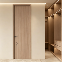 Série de portes intérieures modernes et simples de couleur blanche, avec plusieurs motifs de panneaux géométriques pour s'adapter à différents styles de maison