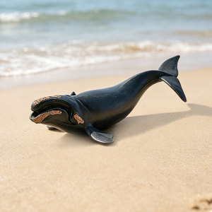 Modelli di Animali Marini Simulati per Acquari, Souvenir in PVC: Balena Dorata, <span class=keywords><strong>Squalo</strong></span> Basking, Balena Blu, Balena Grigia - Product Image 2