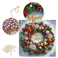 Articles de loisirs créatifs très demandés : Kits de peinture diamant DIY pour événements de Noël, Guirlande de Noël, Peinture diamant perlée